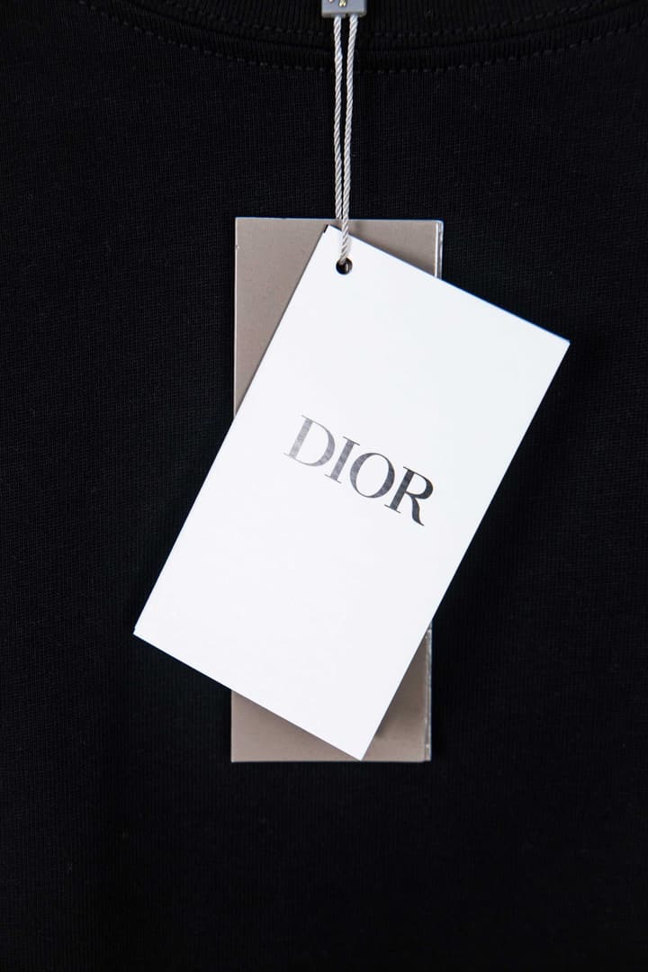 Dior Classic English Letter Long Sleeve T-Shirt in Black