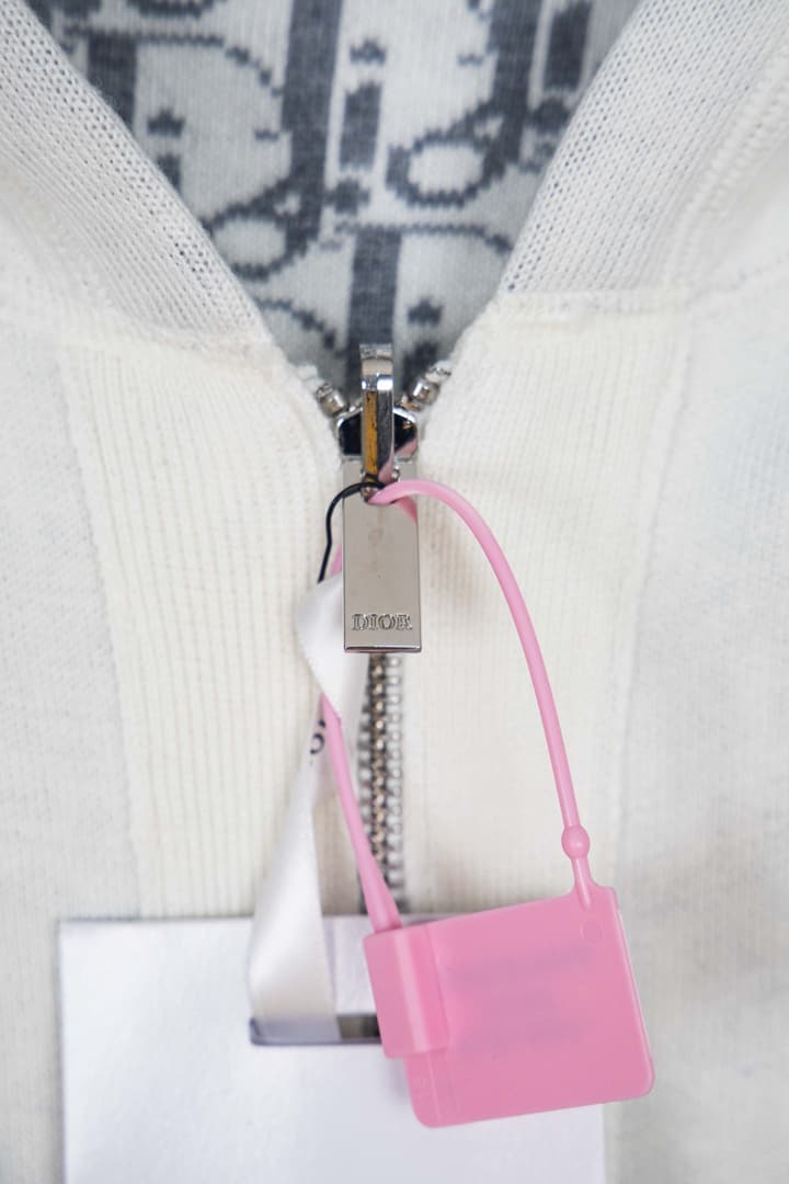 Dior CD Monogram Jacquard Cardigan – 24SS in Dark Grey