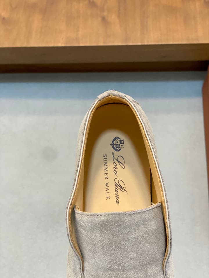 Loro Piana Suede Leather Slip-On Loafers in Camel Tan Suede