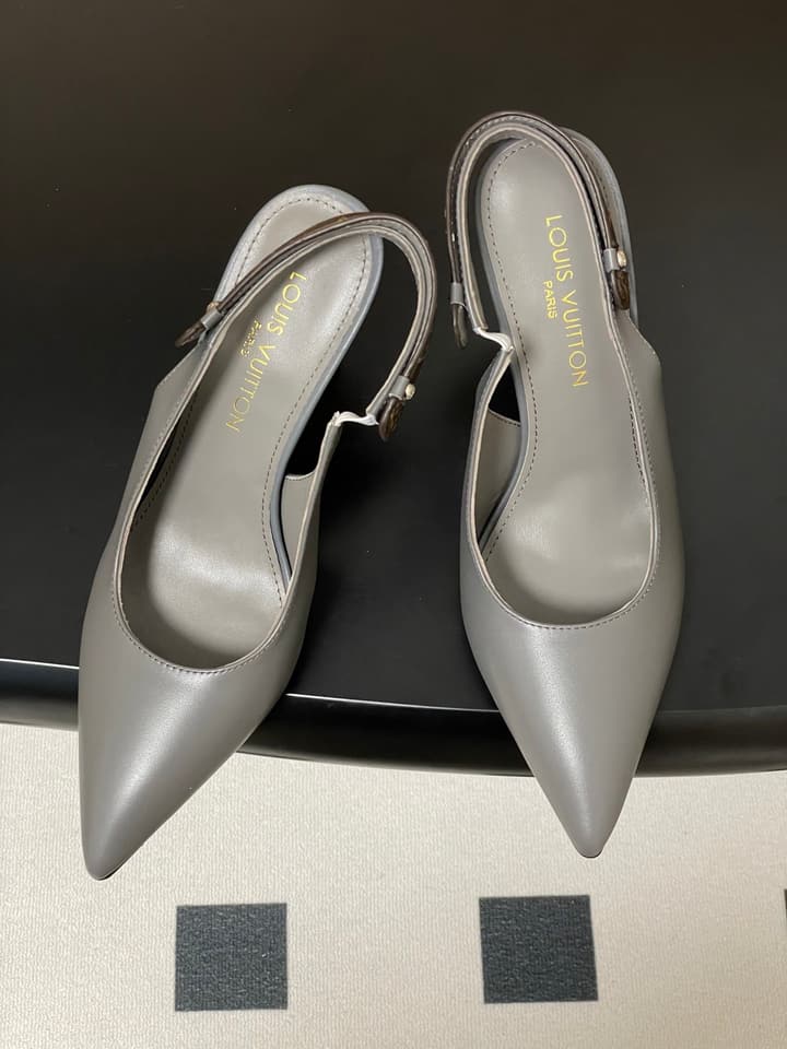Louis Vuitton Legacy Slingback Pumps – 25SS in Light Grey Patent