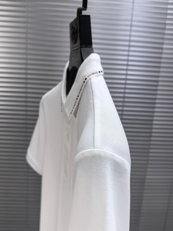 Burberry Embroidered Logo Piqué Cotton Polo Shirt – 2026SS in Dark Grey