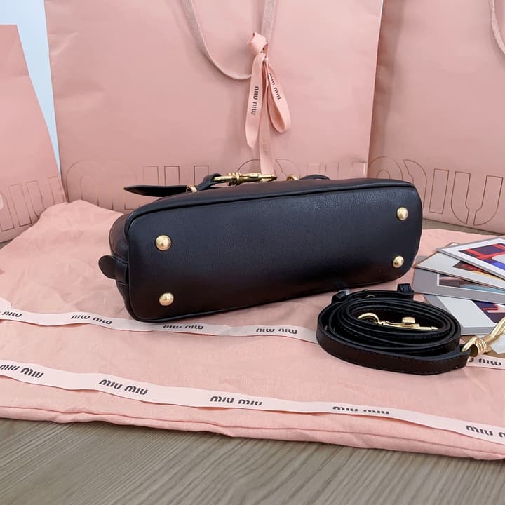 Miu Miu Aventure Nappa Leather Bowling Bag