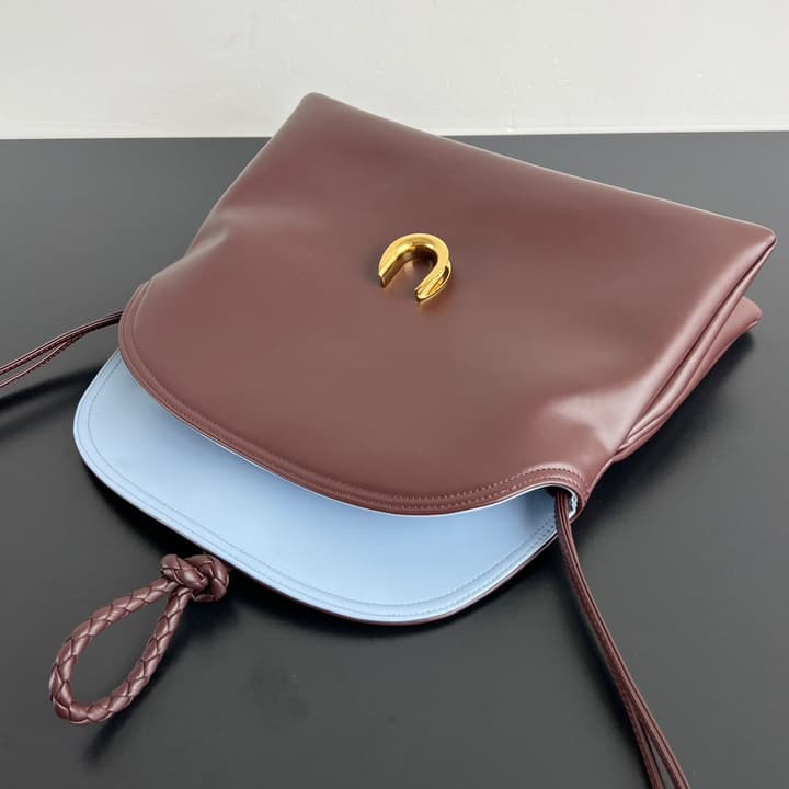 Bottega Veneta Medium Liberta Flap Crossbody Bag – Autumn/Winter Collection in Dark Espresso Brown