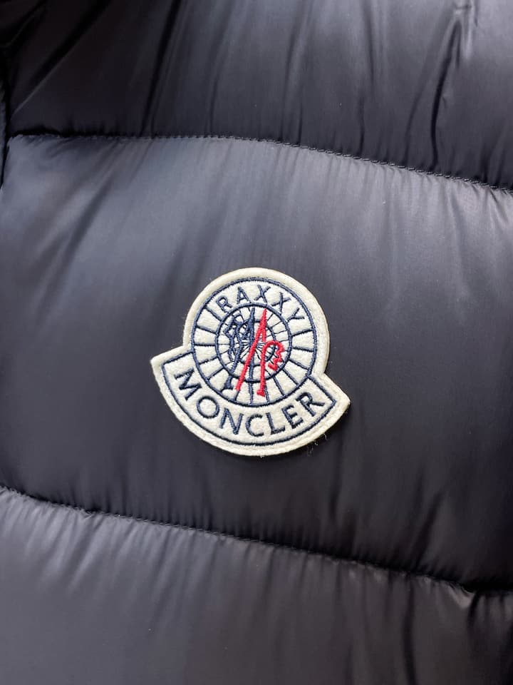 Moncler Stand Collar Embossed Down Jacket – Limited Edition in Black