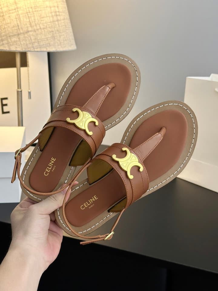 Celine Vintage Roman Sandals – SS Collection in Black