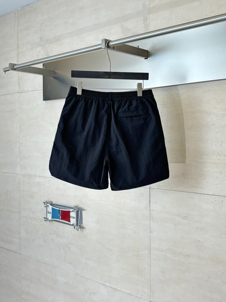 Burberry Nylon Side Check Drawstring Shorts in Black