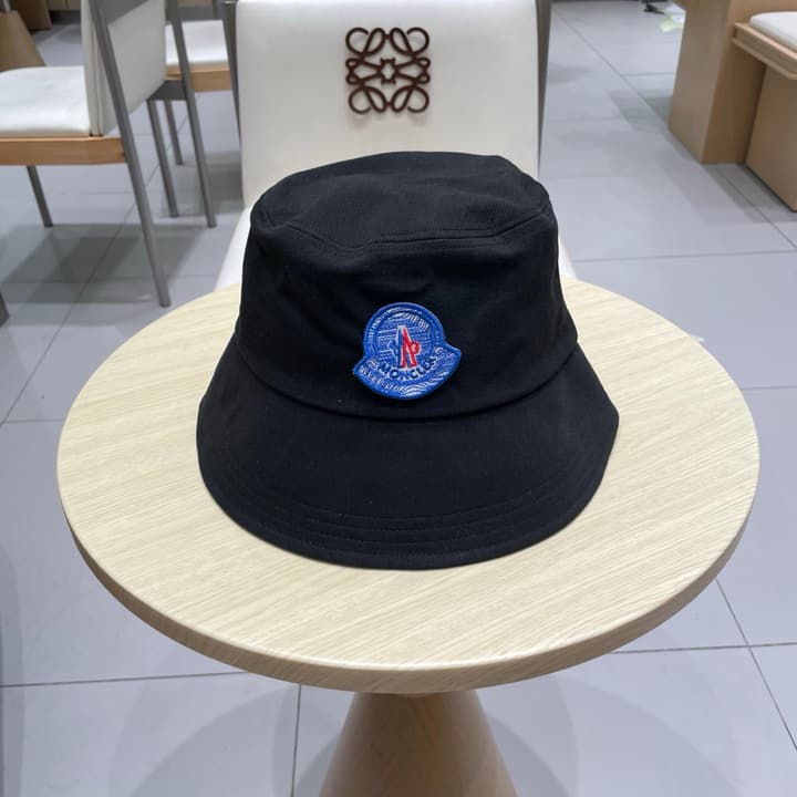 Moncler 2025 Autumn Bucket Hat in Black