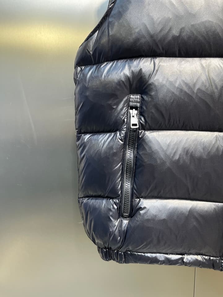 Moncler Classic Hooded Down Vest in Black