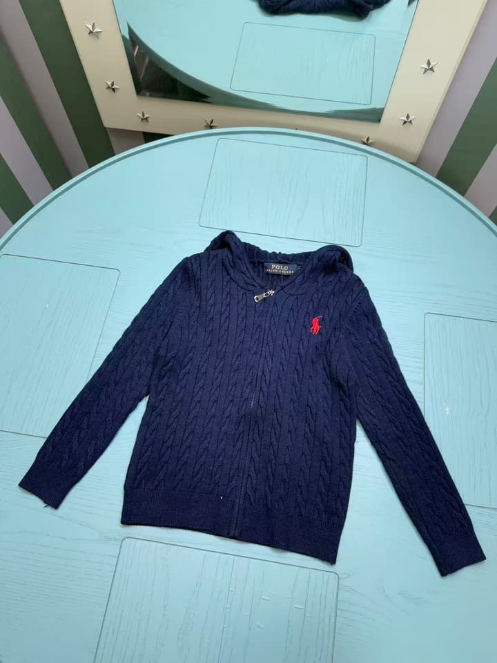 Ralph Lauren Classic Knit Cardigan – Kids Collection – 2025SS in Navy Blue Knit Cardigan