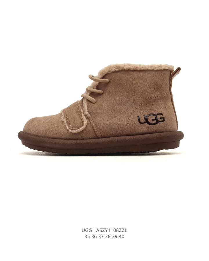 UGG Mid-Height Sheepskin Snow Boots in Light Taupe