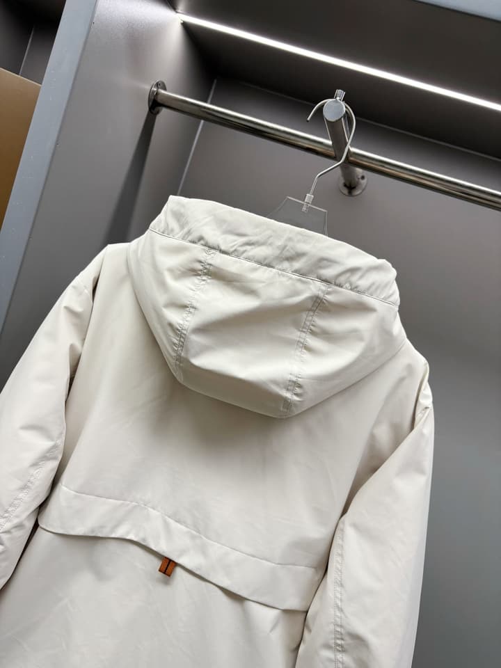 Zegna Letter Embossed Down Jacket in Classic Black