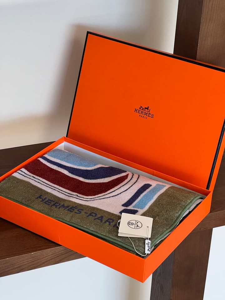 Hermès Palm Tree Cotton Beach Towel