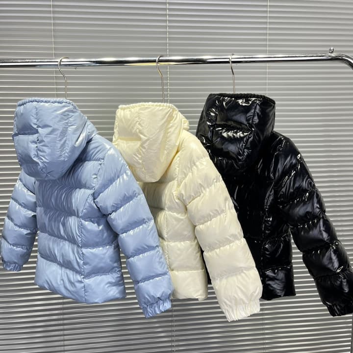 Moncler Kids Hooded Down Jacket – 25FW in Classic Black