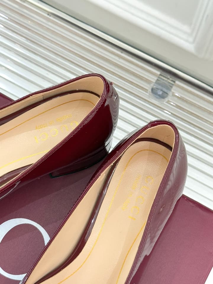 Gucci Horsebit Block Heel Pumps – 25FW in Deep Burgundy Patent Leather