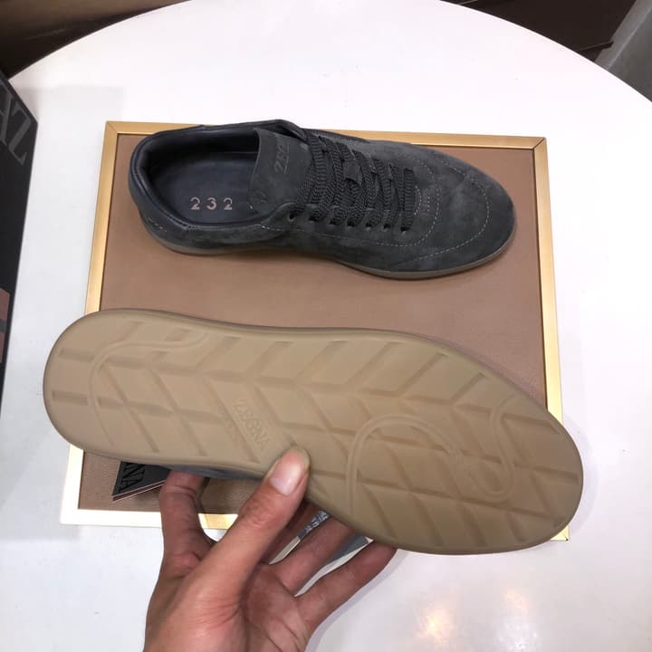 Zegna 232 Suede and Leather Sneakers
