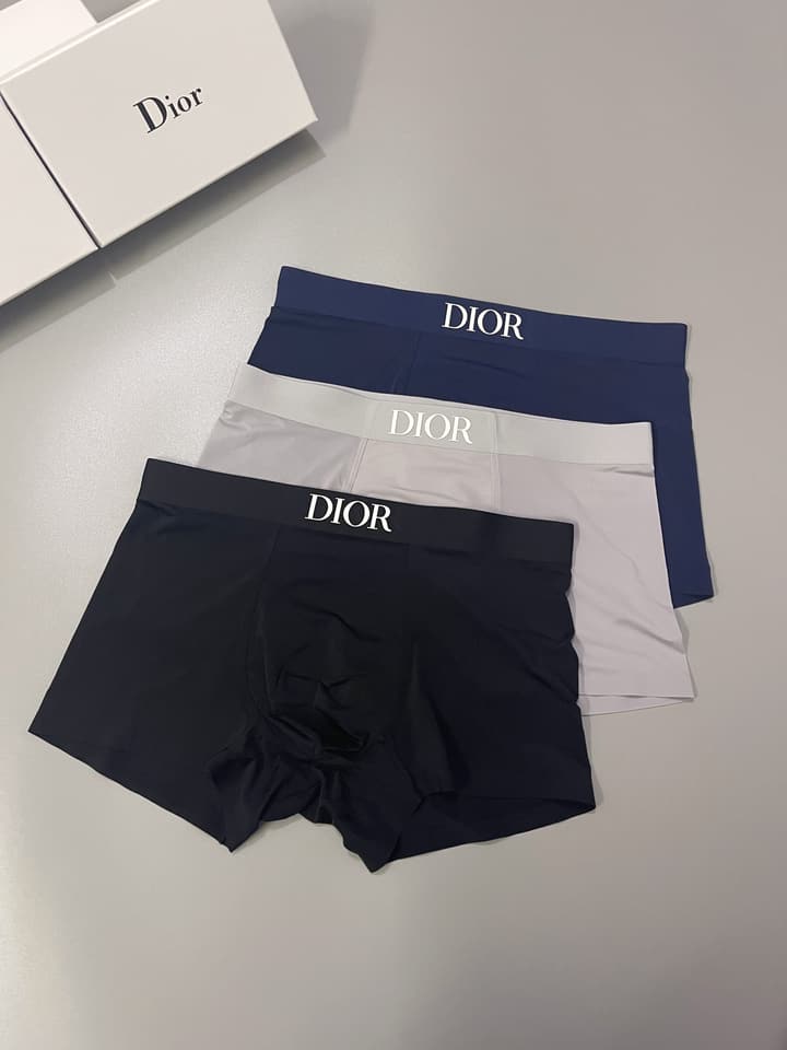 Dior 3D Seamless Ice Silk Men's Underwear 3-Pack