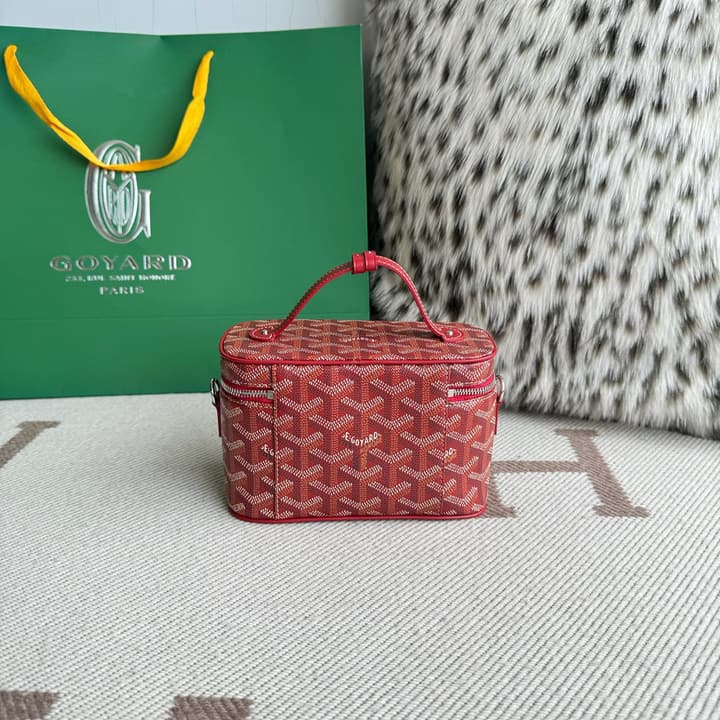Goyard Muse Mini Vanity Case in Bright Orange Goyardine
