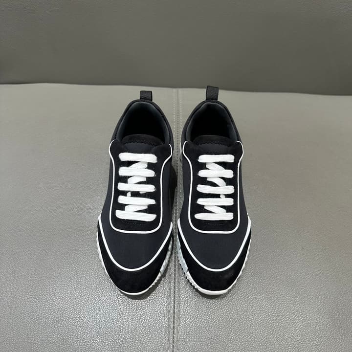 Hermès Bouncing Sneakers in Bright White With Orange H