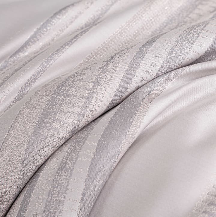 Hotel Grand Pima Cotton & Silk Jacquard Four-Piece Bedding Set in Cool Gray Jacquard