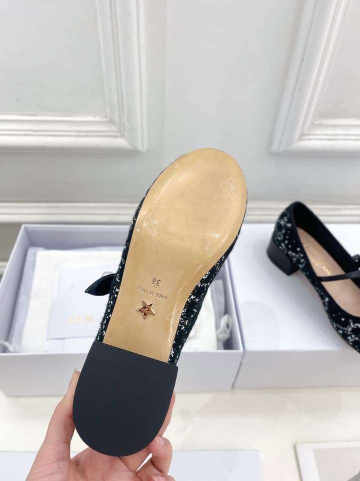 Dior Cannage Pearl Ballet Pumps – 2024 Early Spring Collection in Cream Mary Jane