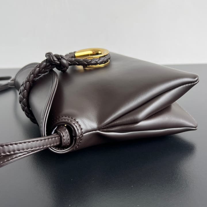 Bottega Veneta Baby Liberta Calfskin Shoulder Bag in Classic Black