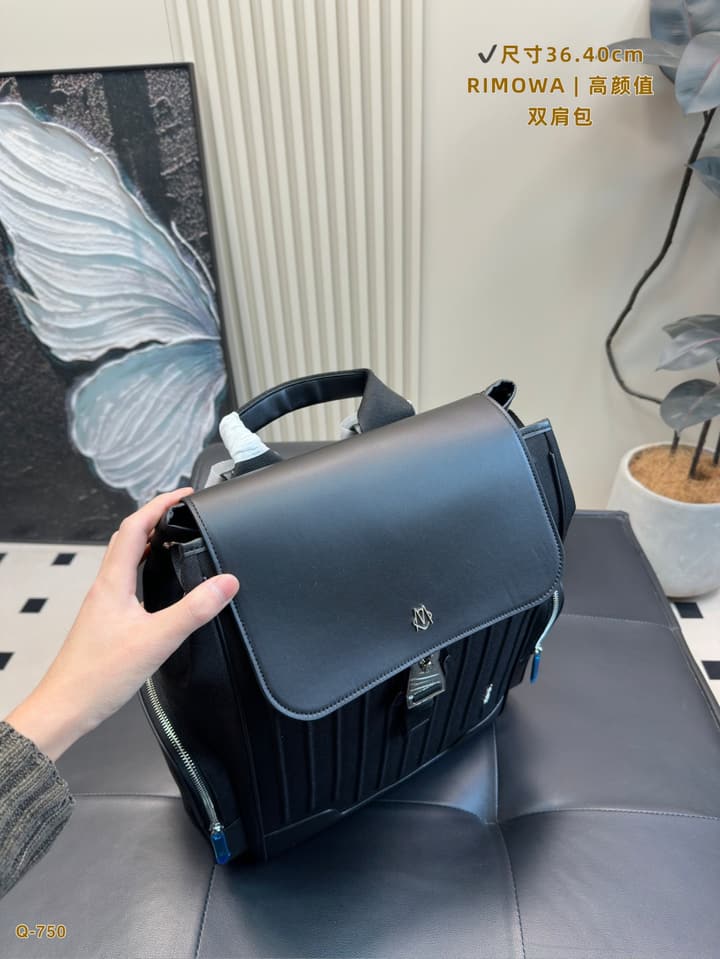 RIMOWA Groove Design Backpack in Black Grooved Backpack
