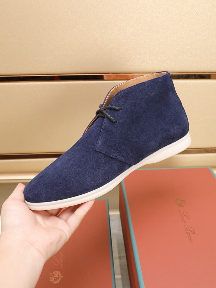 Loro Piana Water-Repellent Suede Moccasin Loafers in Black