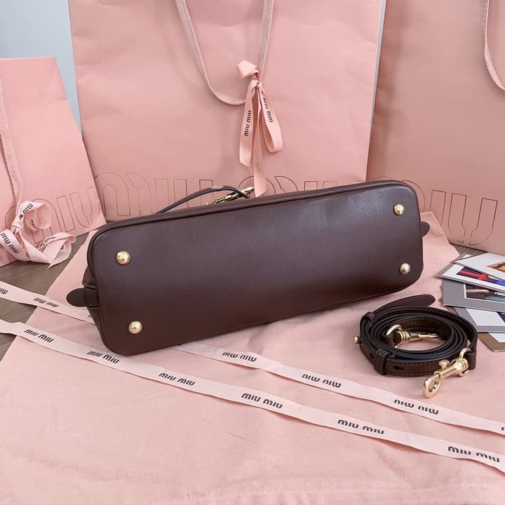 Miu Miu Aventure Nappa Leather Bowling Bag