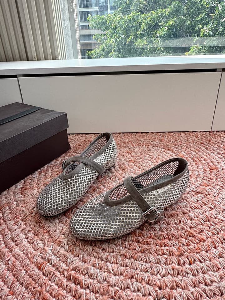 Alaïa Hidden Heel Fishnet Mules – 2026SS in Silver