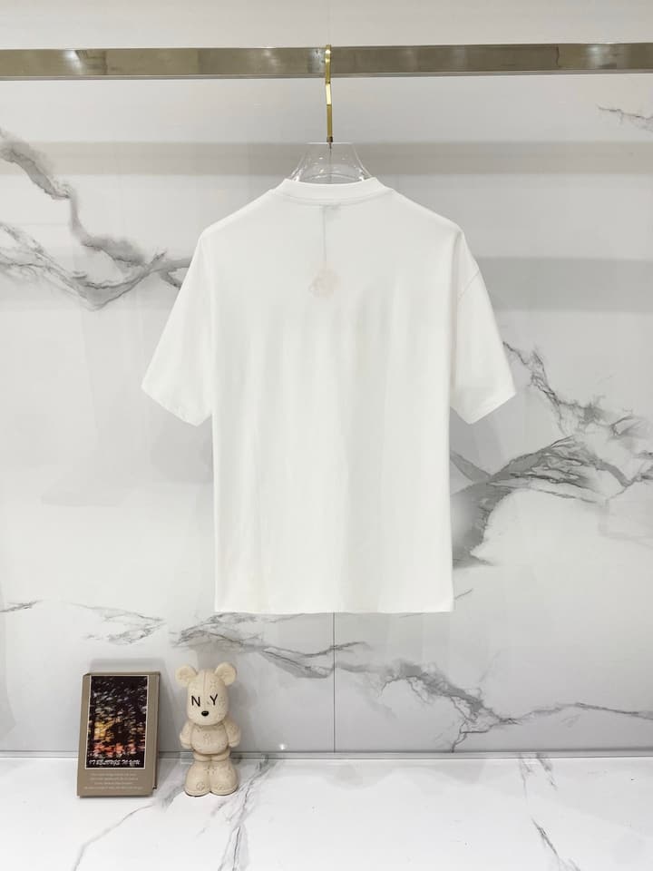 Loewe Rainbow Logo Embroidered Cotton T-Shirt in Classic Black