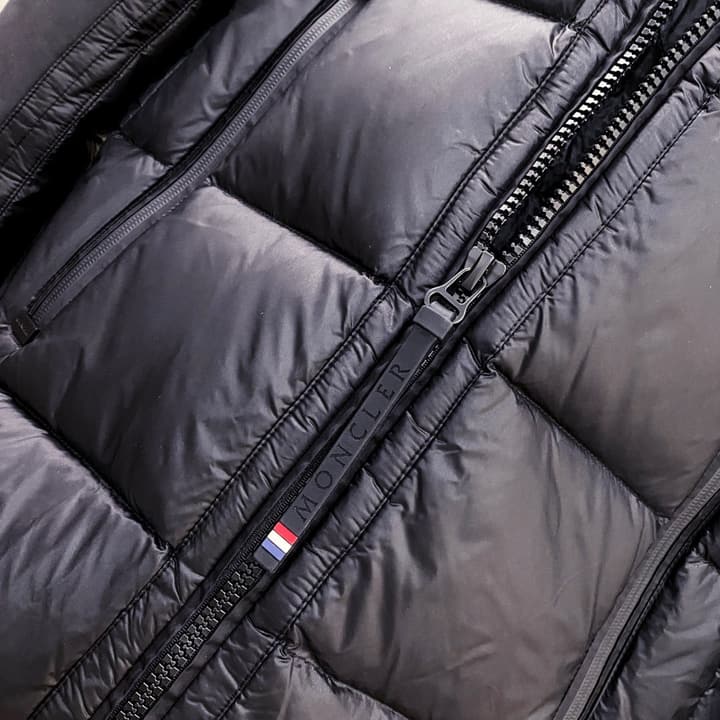 Moncler Grenoble Morgins Shearling Puffer Jacket in Black Technical Down Jacket
