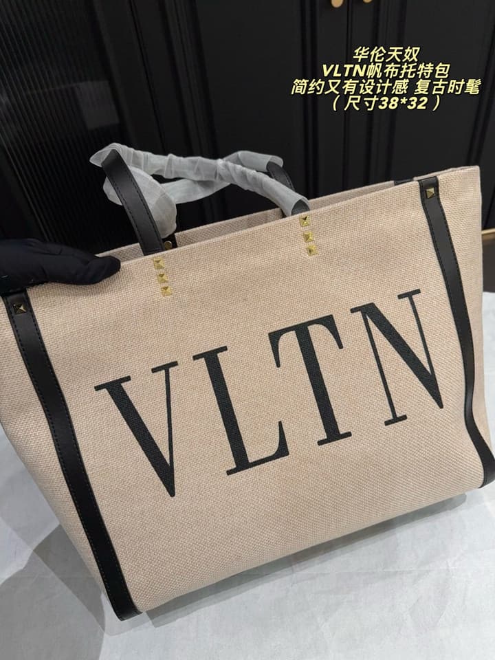 Valentino Garavani VLTN Canvas Tote Bag