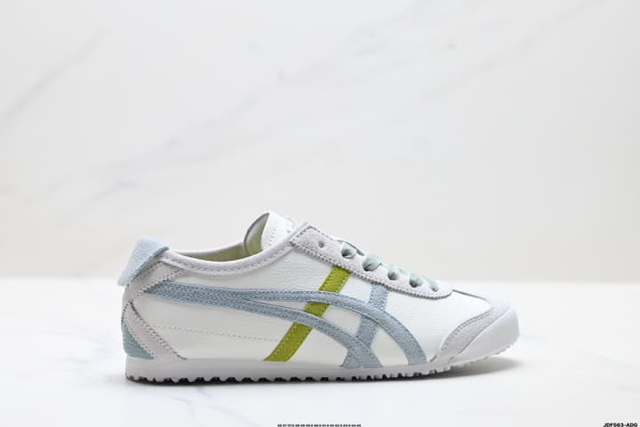 Onitsuka Tiger Mexico 66 NIPPON MADE Sneakers in Cream With Gold And Orange Stripes