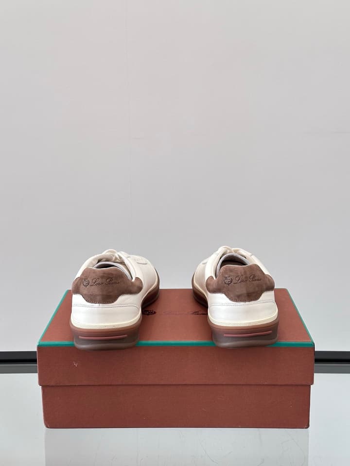 Loro Piana WeekendWalk Suede Sneakers in Cream Suede