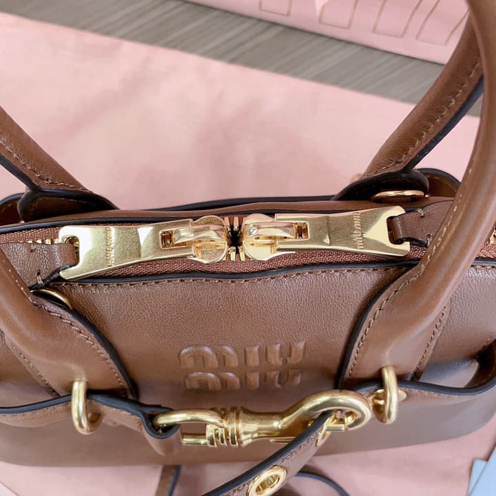 Miu Miu Aventure Nappa Leather Bowling Bag