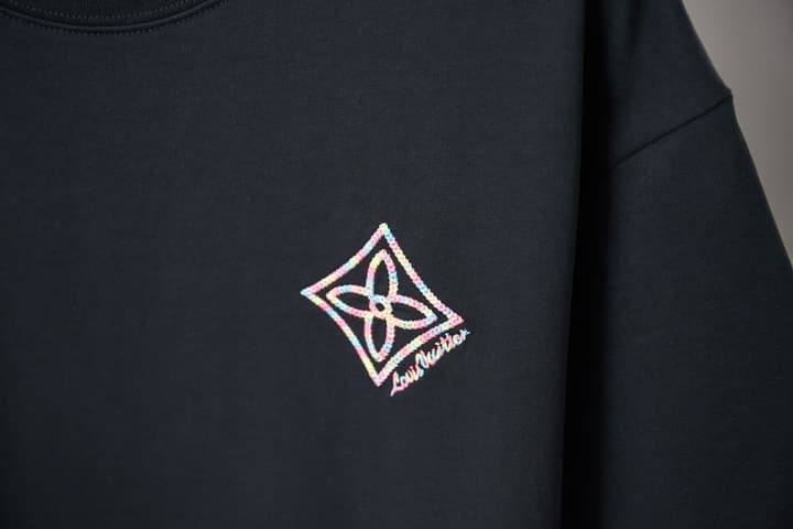 Louis Vuitton Embroidered Hollow LV Letter T-Shirt – 2026SS in Black