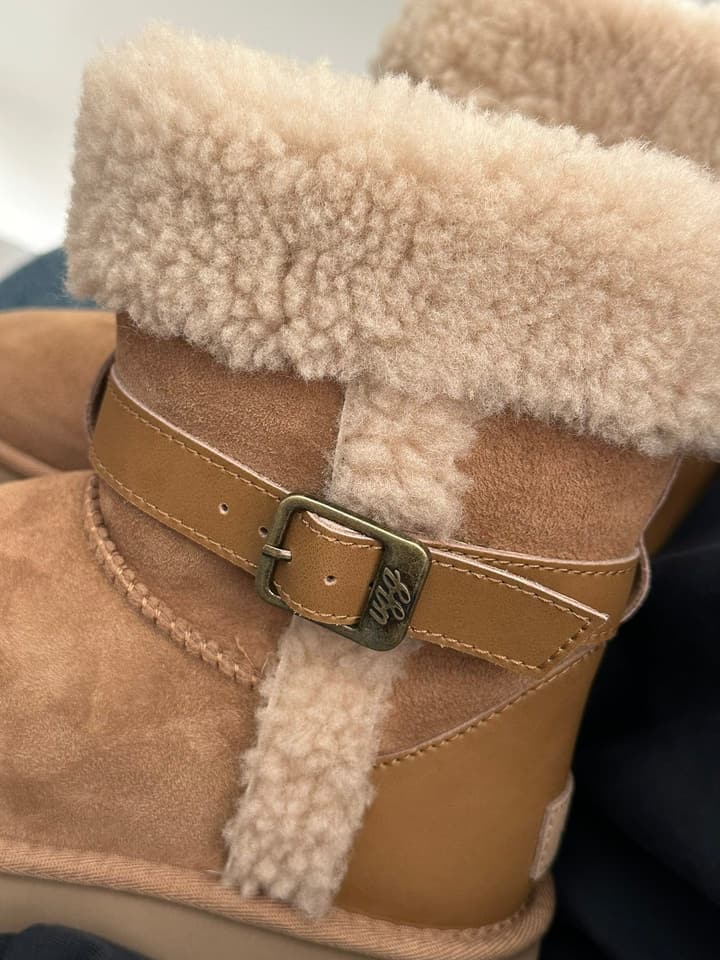 UGG Platform Shearling Ankle Boots
