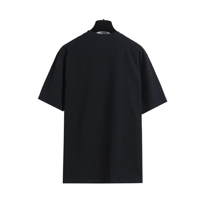 Balenciaga Red Double Ring Foam Print T-Shirt – 26SS in Black