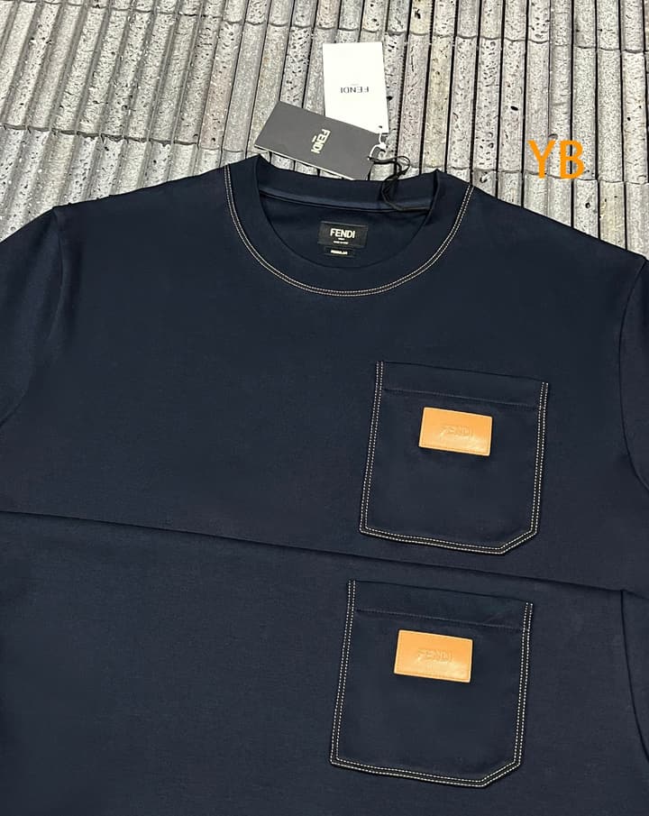 Fendi Leather Patch Logo Cotton T-Shirt – 26SS