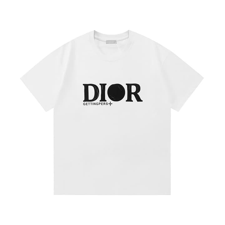 Dior x Stone Island Destroyed Logo T-Shirt – 2025 in White
