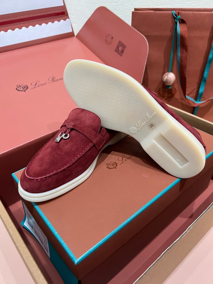 Loro Piana My Charms Suede Mules