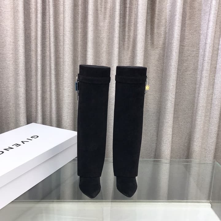 Givenchy Glossy Leather Knee-High Boots