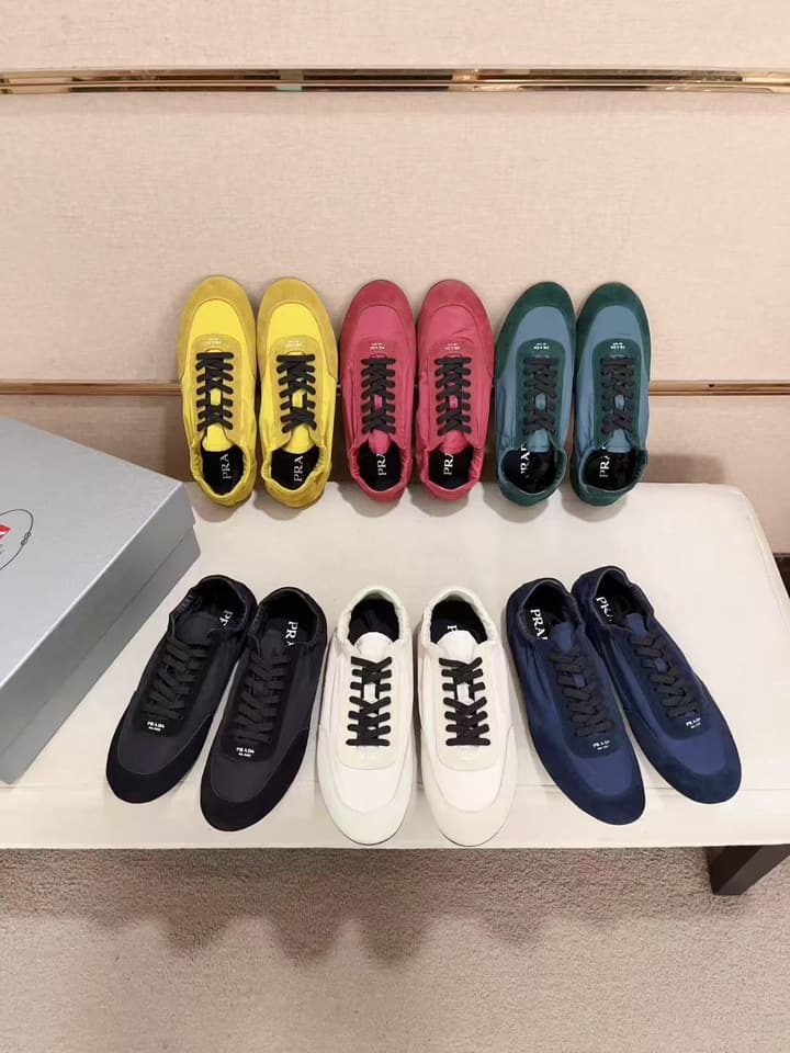 Prada Men's Air Cushion Suede Sneakers