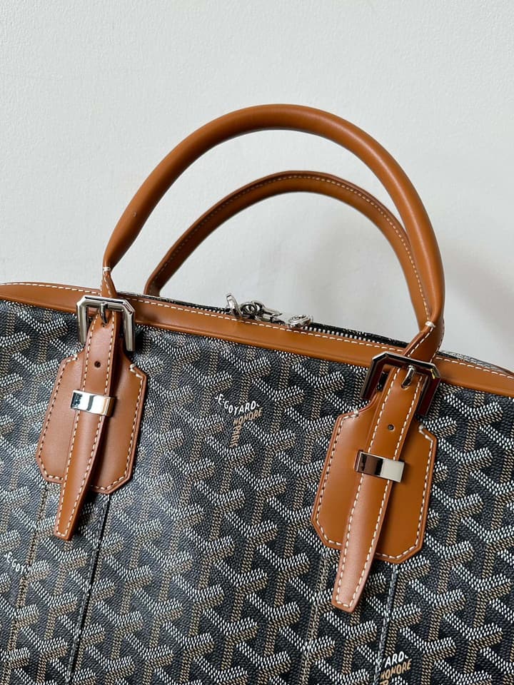 Goyard Men's Professional Briefcase – Black/Brown in Black And Tan