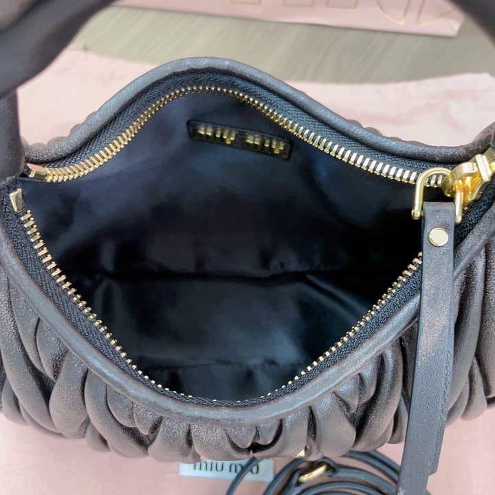 Miu Miu MiuWander Handbag in Black