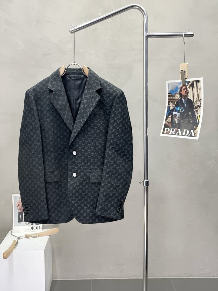 Louis Vuitton Exclusive Casual Blazer in Dark Gray Monogram Blazer