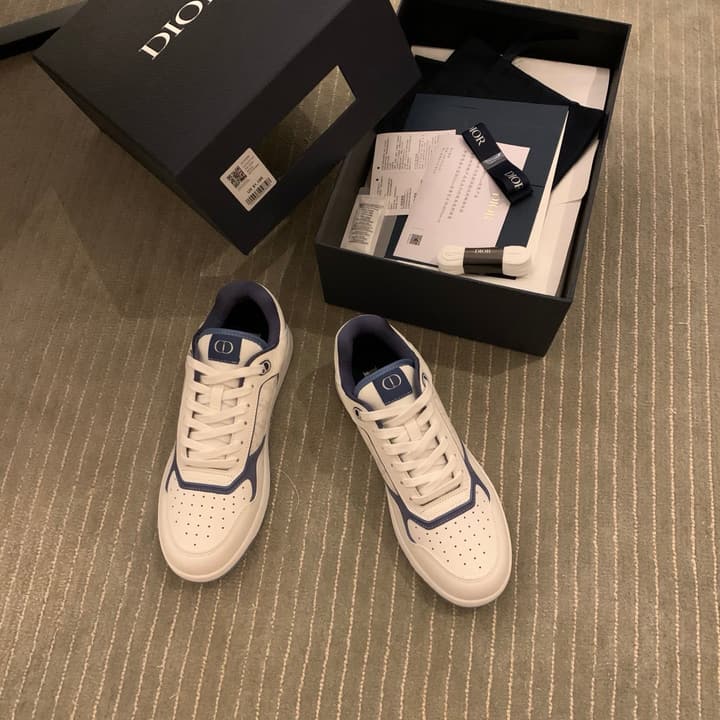 Dior B27 Uptown HYLTON NEL Limited Edition Low-Top Sneakers in White And Black