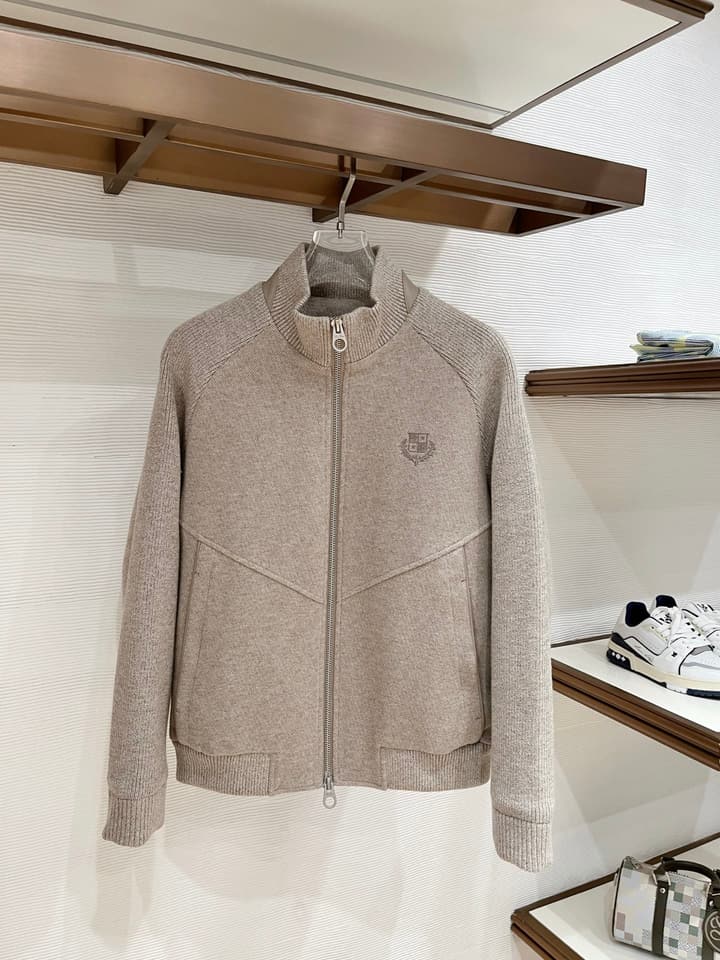 Loro Piana Knit Blend Down Jacket – 25FW in Dark Heather Gray