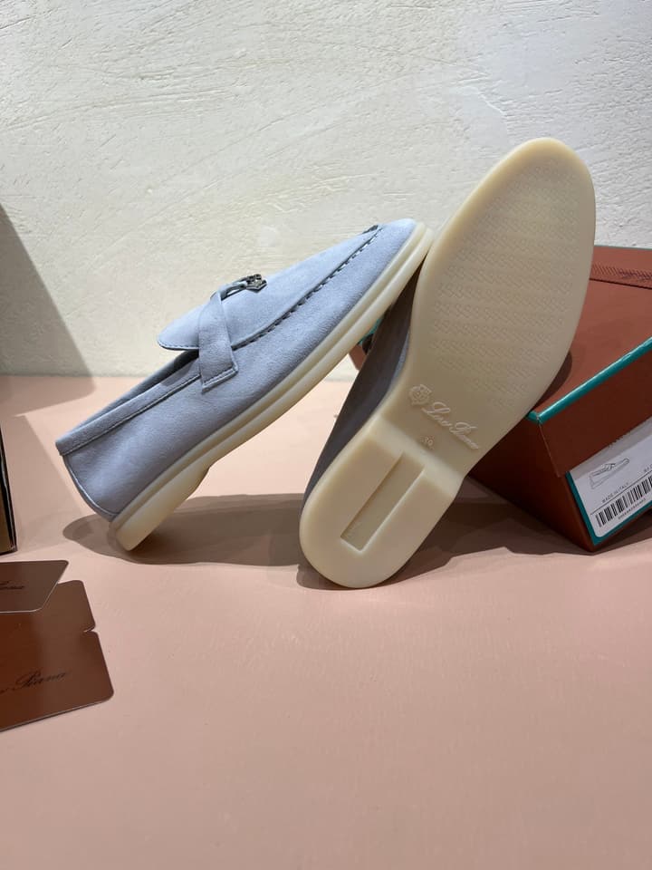 Loro Piana My Charms Classic Loafers in Nude