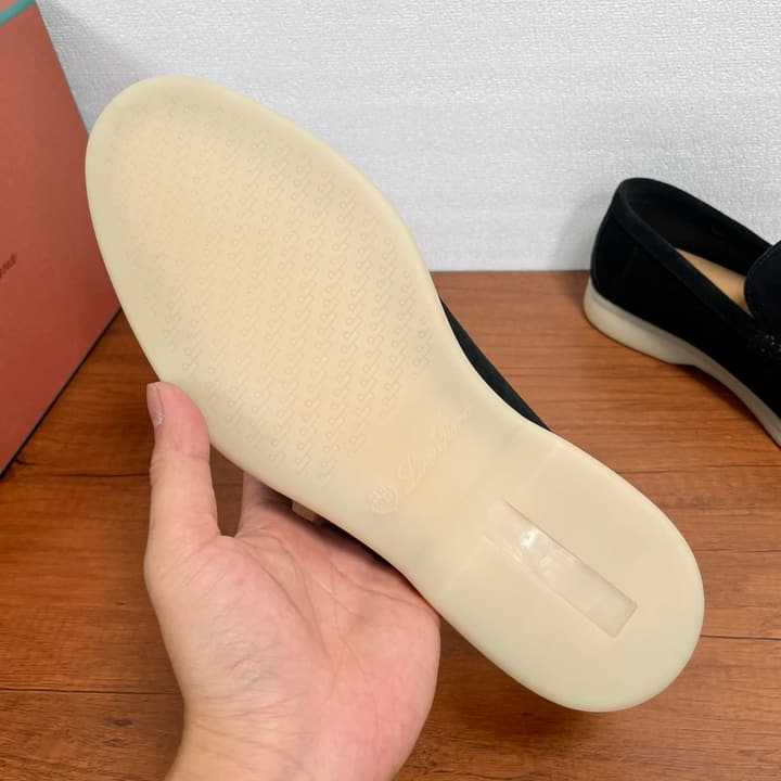 Loro Piana Suede Slip-On Loafers in Black Suede